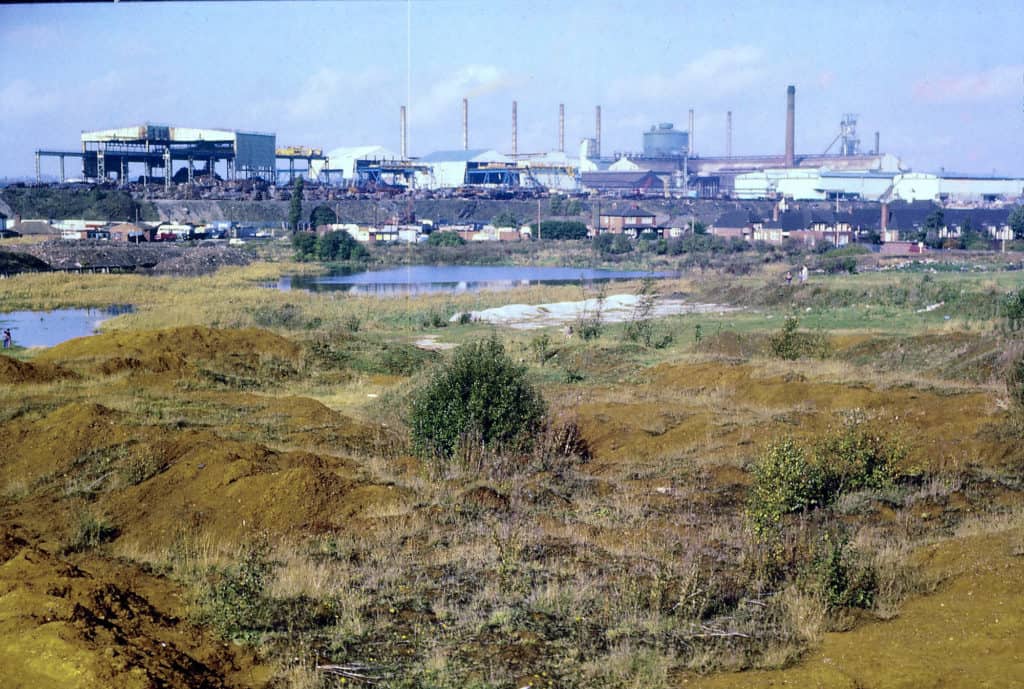 Bilston Steel Works from the east near Highfields Road, Coseley. September 1976
