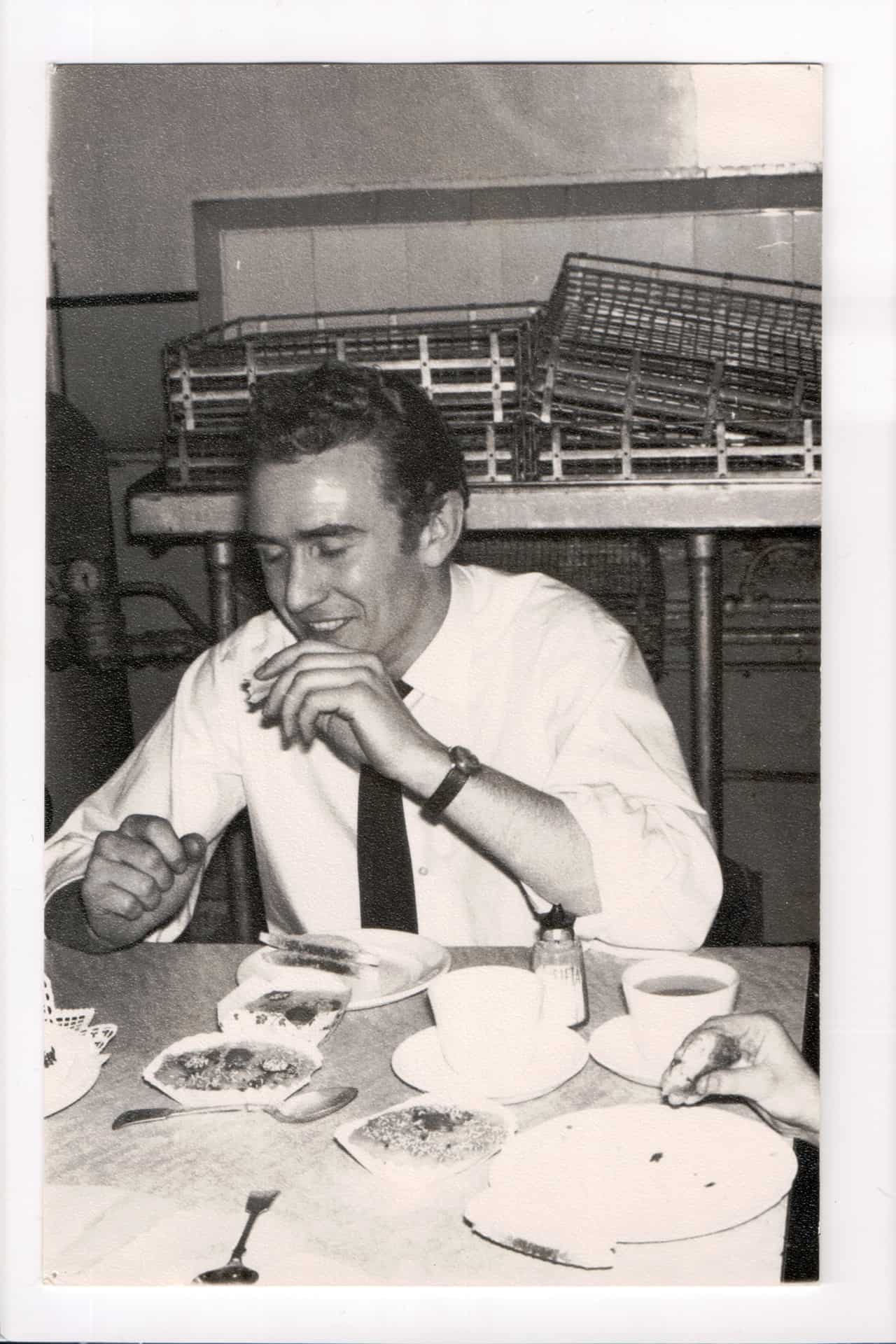 Bill was a very active person and very slim but he had a massive appetite as can be seen here.