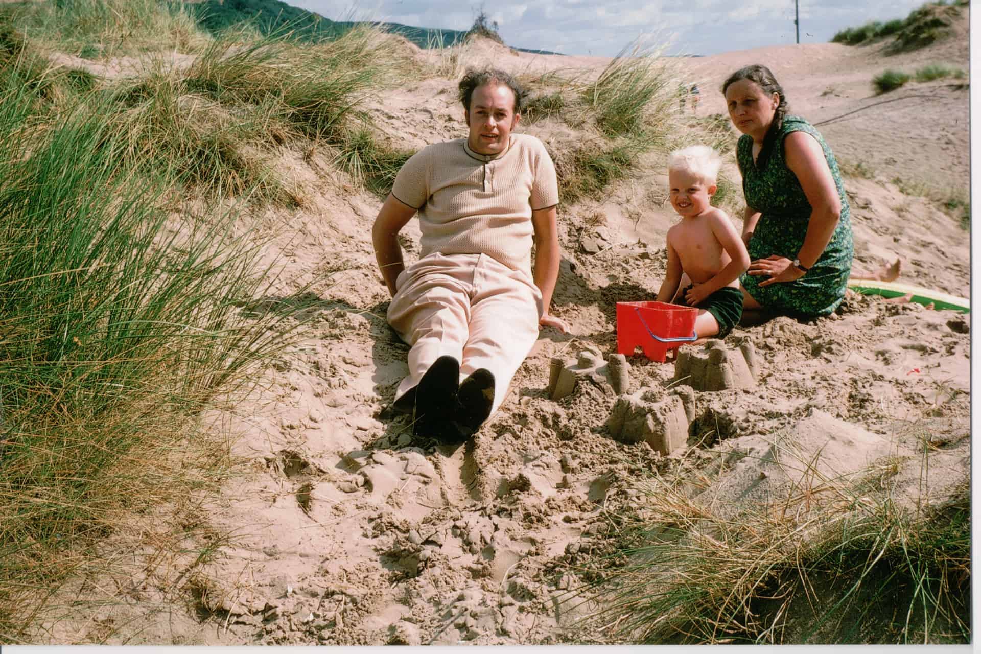 Conrad, Peter and Ruth on holiday, early 1970s.