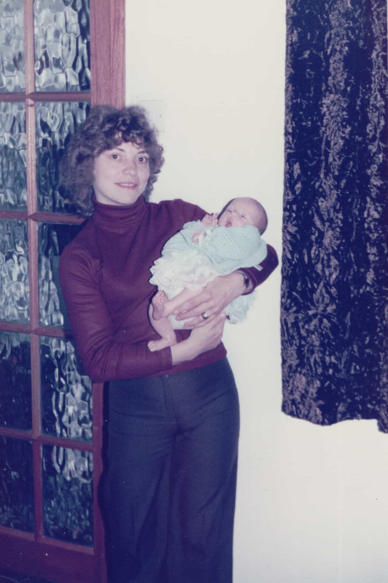 Jackie with baby Kerry in July 1979